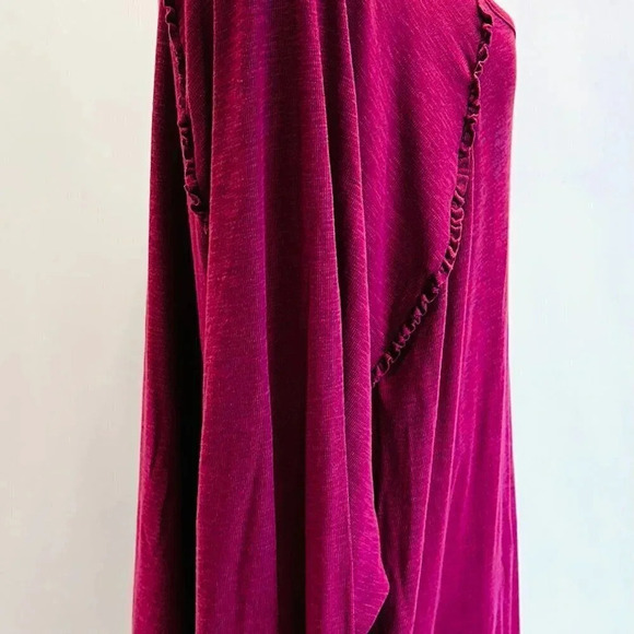 NWT LAUREN CONRAD Women Long Sleeve Pullover Scoop Neck Red Shirt Plus Size 4X - Picture 6 of 13